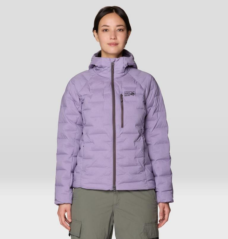 Women's StretchDown Hooded Jacket, Color: Violet Stone, image 1