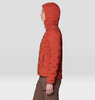 Women's StretchDown Hooded Jacket, Color: Mars Red, image 3