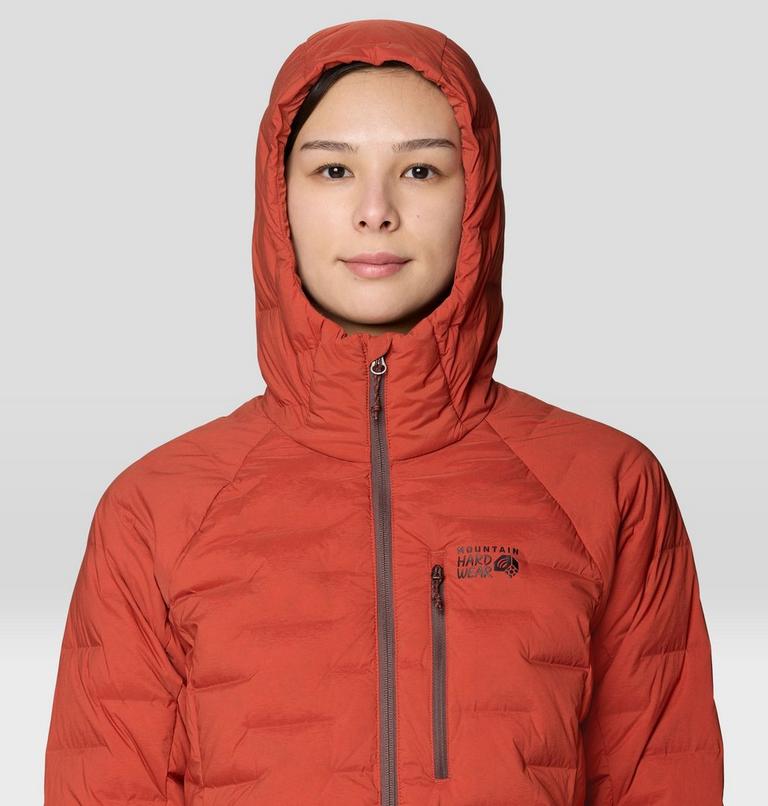 Women's StretchDown Hooded Jacket, Color: Mars Red, image 5