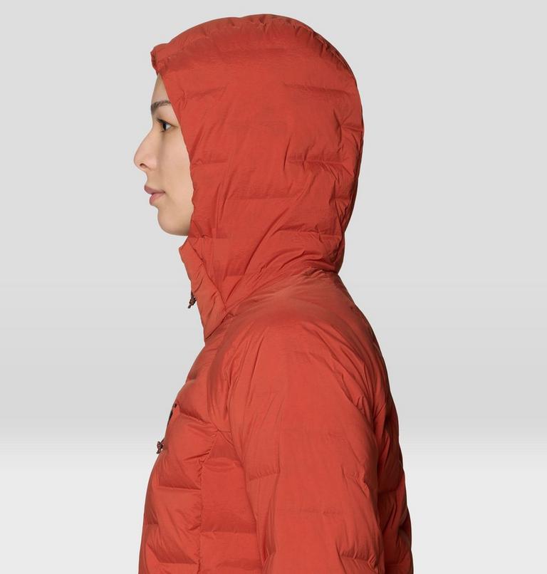 Women's StretchDown Hooded Jacket, Color: Mars Red, image 6