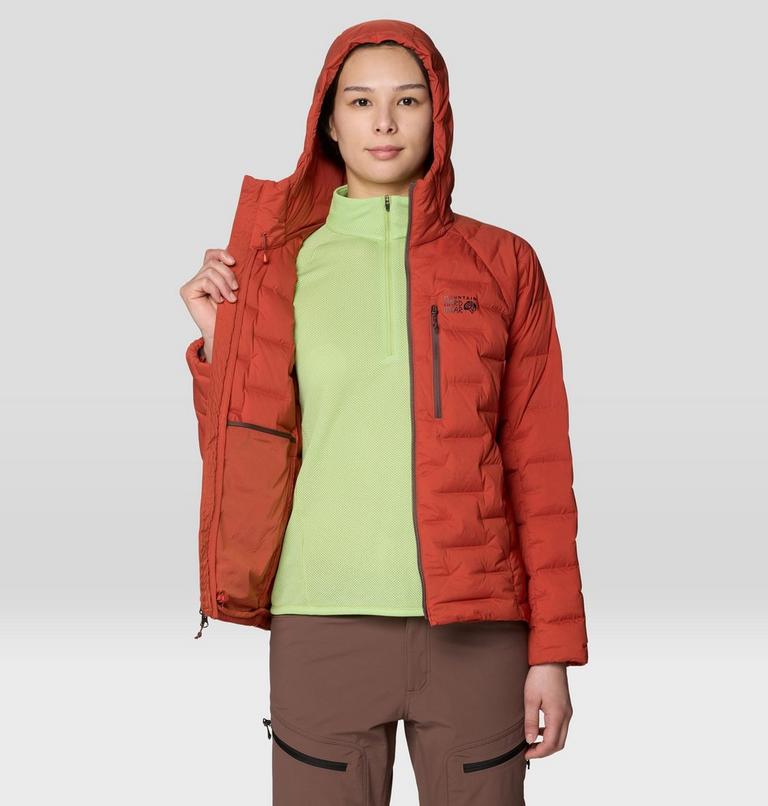 Women's StretchDown Hooded Jacket, Color: Mars Red, image 8