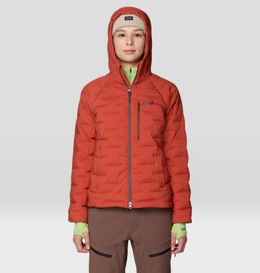 Women's StretchDown Hooded Jacket, Color: Mars Red, image 1