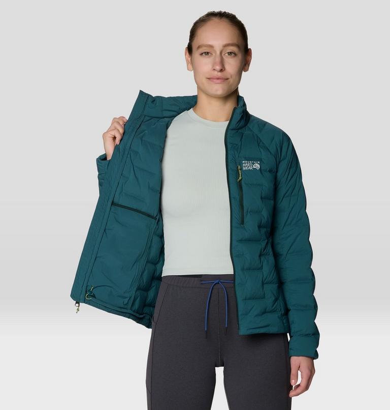 Women's StretchDown Jacket, Color: Aqua Green, image 6