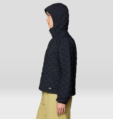 Women's StretchDown Light Hooded Jacket, Color: Black, image 8