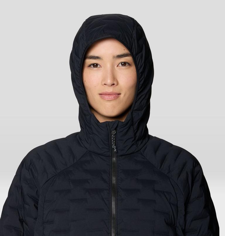 Women's StretchDown Light Hooded Jacket, Color: Black, image 5