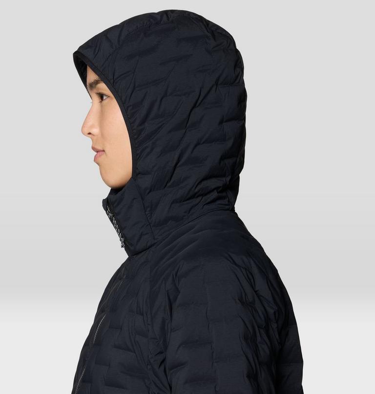 Women's StretchDown Light Hooded Jacket, Color: Black, image 6
