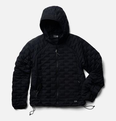 Women's StretchDown Light Hooded Jacket, Color: Black, image 4