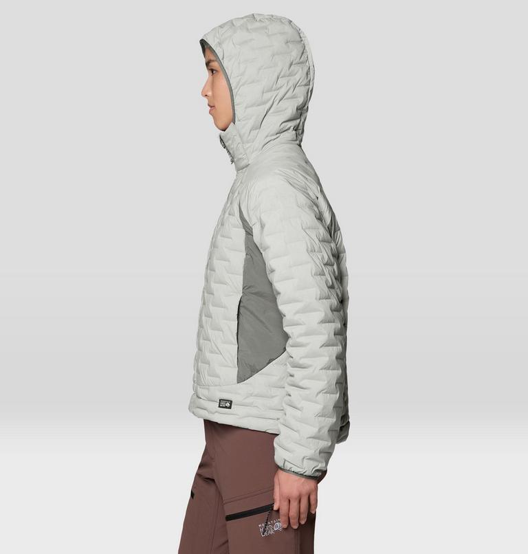 Women's StretchDown Light Hooded Jacket, Color: Gamma Grey, image 3