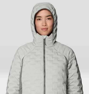 Women's StretchDown Light Hooded Jacket, Color: Gamma Grey, image 4