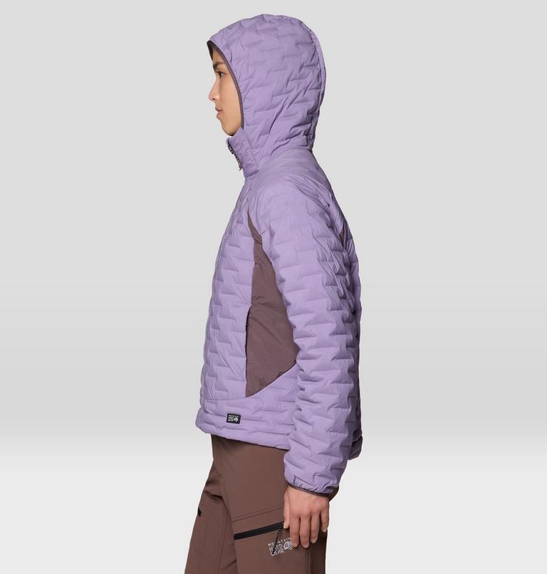 Women's StretchDown Light Hooded Jacket, Color: Violet Stone, Purple Sage, image 3