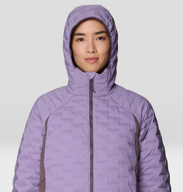 Women's StretchDown Light Hooded Jacket, Color: Violet Stone, Purple Sage, image 4