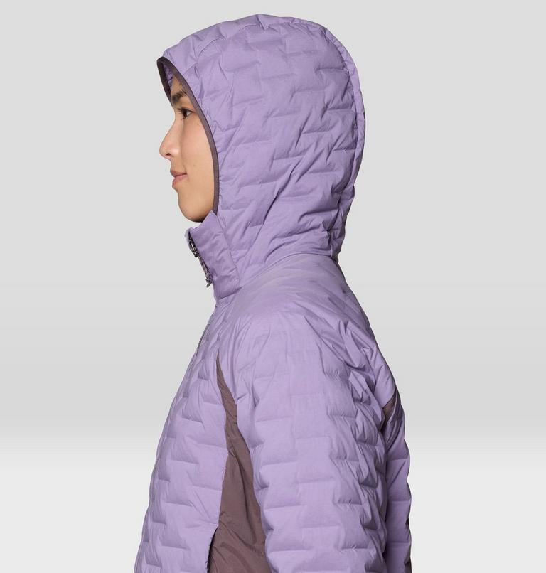 Women's StretchDown Light Hooded Jacket, Color: Violet Stone, Purple Sage, image 5