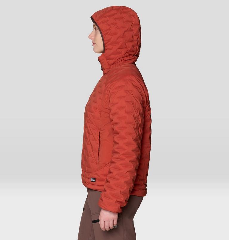 Women's StretchDown Light Hooded Jacket, Color: Mars Red, image 3