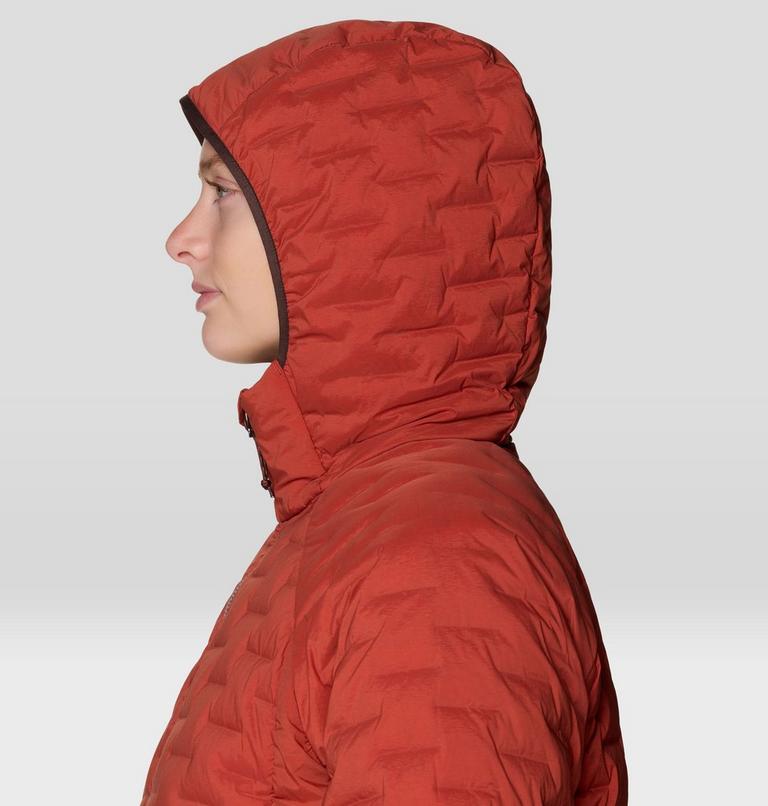 Women's StretchDown Light Hooded Jacket, Color: Mars Red, image 5