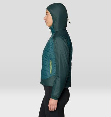 Women's Free Element Hooded Jacket, Color: Aqua Green, Verve, image 4