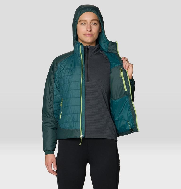 Women's Free Element Hooded Jacket, Color: Aqua Green, Verve, image 5