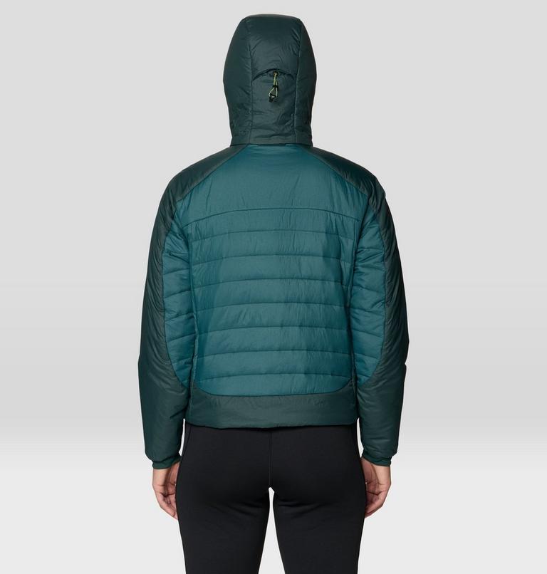 Women's Free Element Hooded Jacket, Color: Aqua Green, Verve, image 3