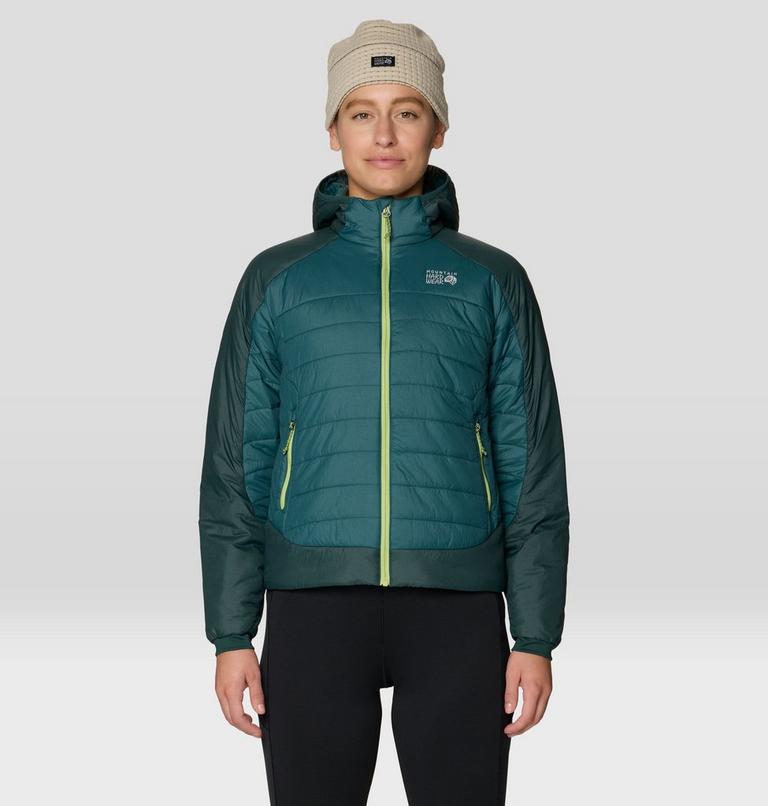 Women's Free Element Hooded Jacket, Color: Aqua Green, Verve, image 1