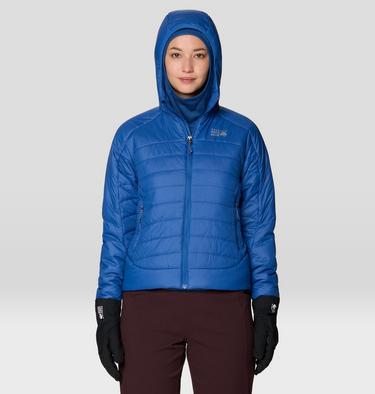 Women's Free Element Hooded Jacket, Color: Berry Blue, image 16