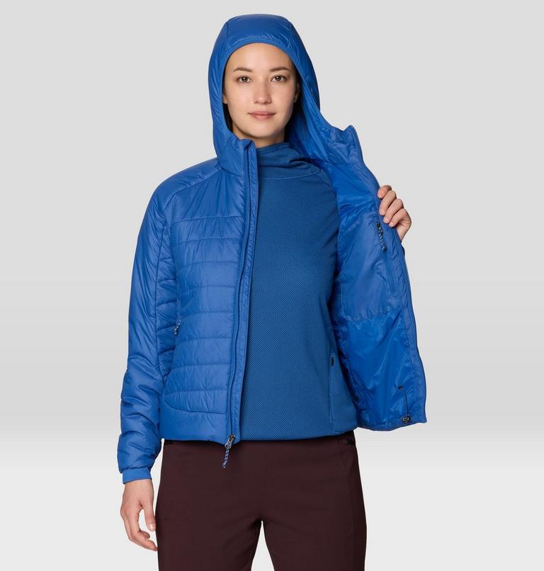 Women's Free Element Hooded Jacket, Color: Berry Blue, image 5