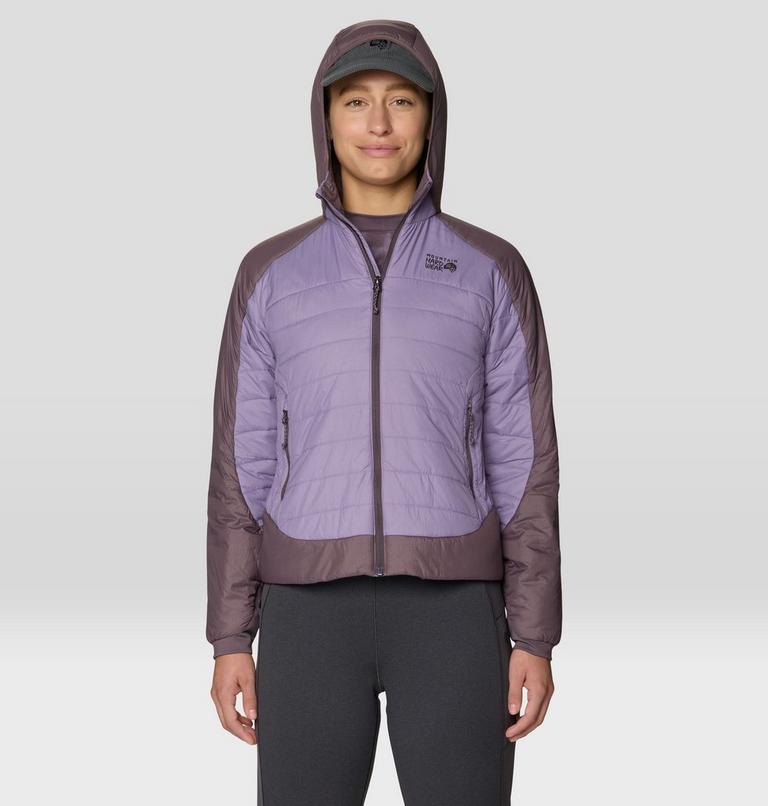 Women's Free Element Hooded Jacket, Color: Violet Stone, Purple Sage, image 5