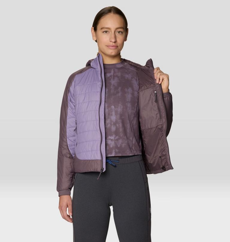 Women's Free Element Hooded Jacket, Color: Violet Stone, Purple Sage, image 6