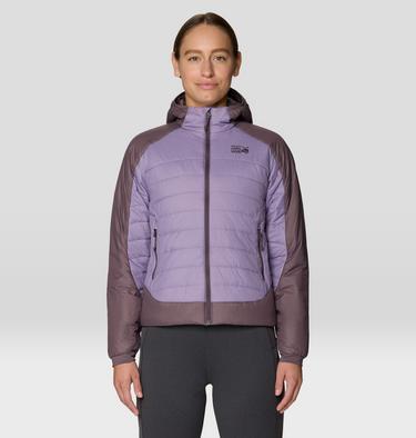 Women's Free Element Hooded Jacket, Color: Violet Stone, Purple Sage, image 9
