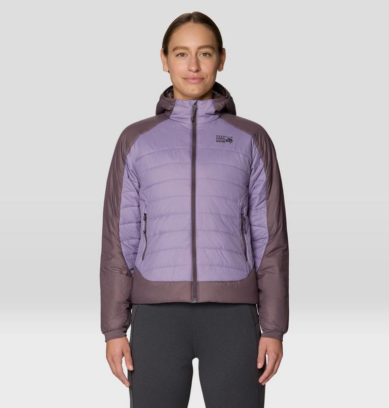 Women's Free Element Hooded Jacket, Color: Violet Stone, Purple Sage, image 1