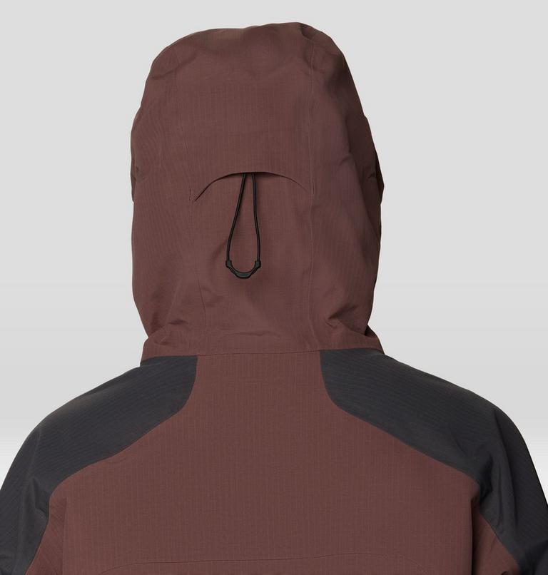 Women's Warp Factor 3L Hooded Jacket, Color: Carob, Shark, image 9
