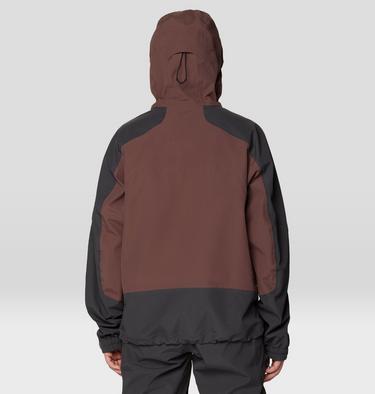 Women's Warp Factor 3L Hooded Jacket, Color: Carob, Shark, image 3