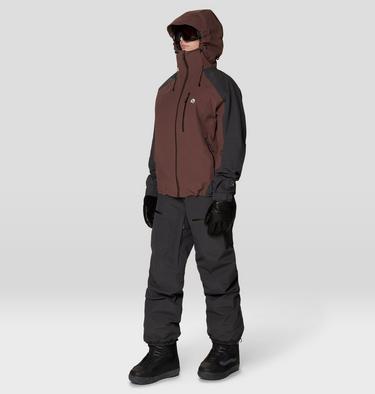 Women's Warp Factor 3L Hooded Jacket, Color: Carob, Shark, image 2