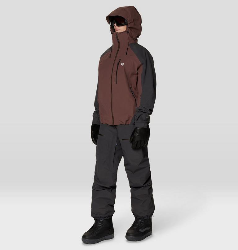 Women's Warp Factor 3L Hooded Jacket, Color: Carob, Shark, image 2
