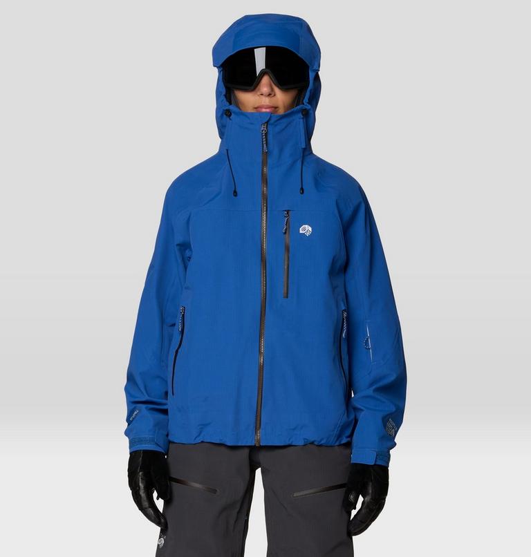 Women's Warp Factor 3L Hooded Jacket, Color: Berry Blue, image 5
