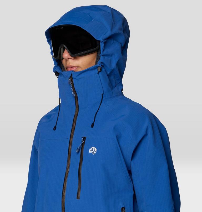 Women's Warp Factor 3L Hooded Jacket, Color: Berry Blue, image 7
