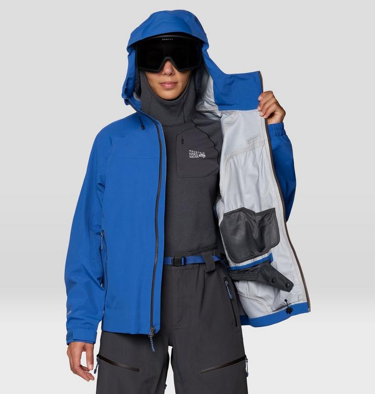 Women's Warp Factor 3L Hooded Jacket, Color: Berry Blue, image 10