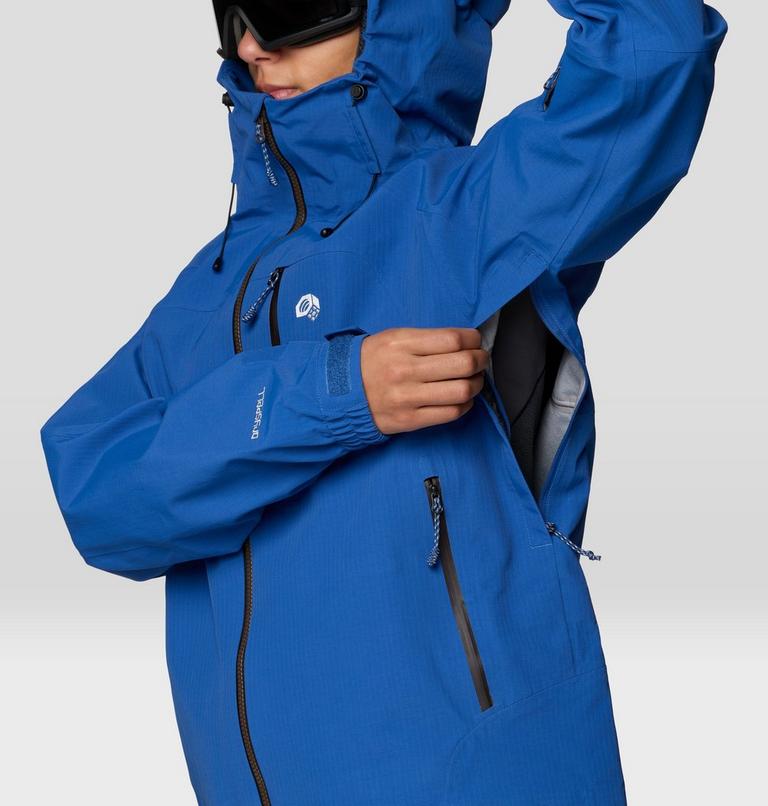 Women's Warp Factor 3L Hooded Jacket, Color: Berry Blue, image 12