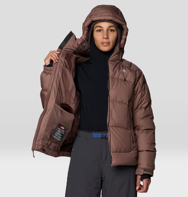 Women's Flow Factor Down Jacket, Color: Carob, image 10