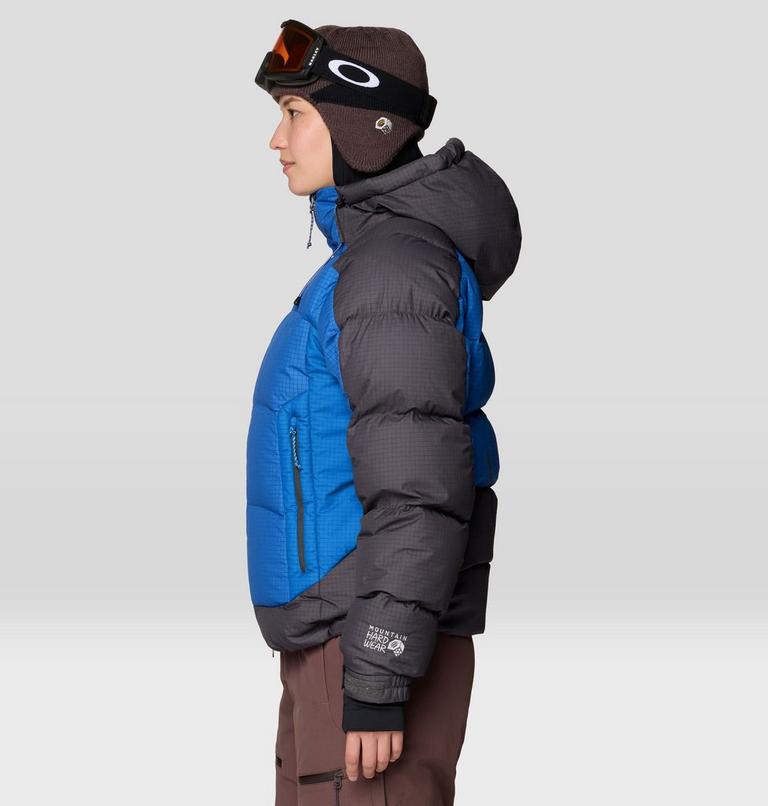 Women's Flow Factor Down Jacket, Color: Berry Blue, Shark, image 5