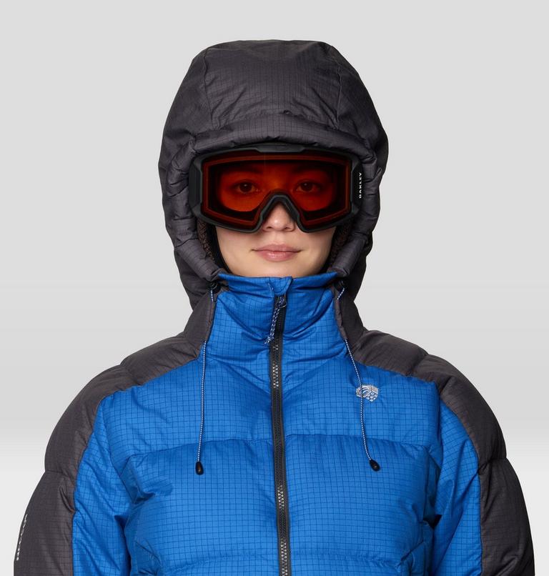 Women's Flow Factor Down Jacket, Color: Berry Blue, Shark, image 7