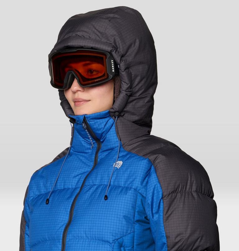 Women's Flow Factor Down Jacket, Color: Berry Blue, Shark, image 8