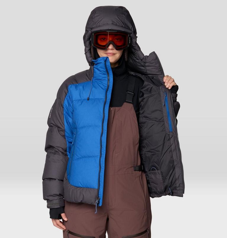Women's Flow Factor Down Jacket, Color: Berry Blue, Shark, image 11