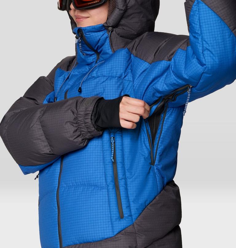 Women's Flow Factor Down Jacket, Color: Berry Blue, Shark, image 13