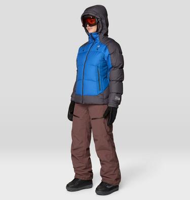 Women's Flow Factor Down Jacket, Color: Berry Blue, Shark, image 6