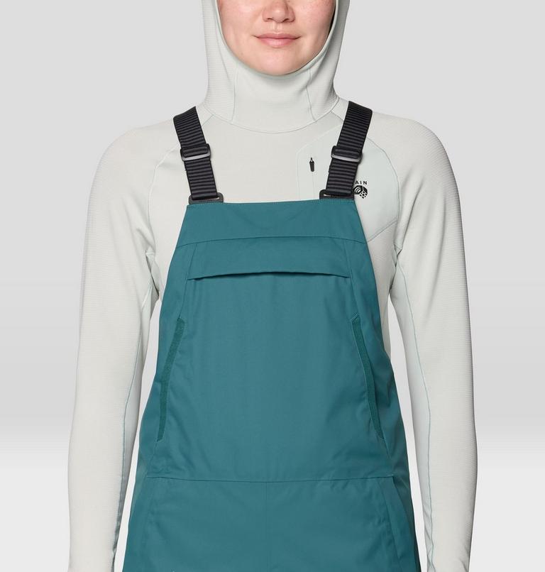 Women's Firefall Insulated Bib, Color: Aqua Green, image 5