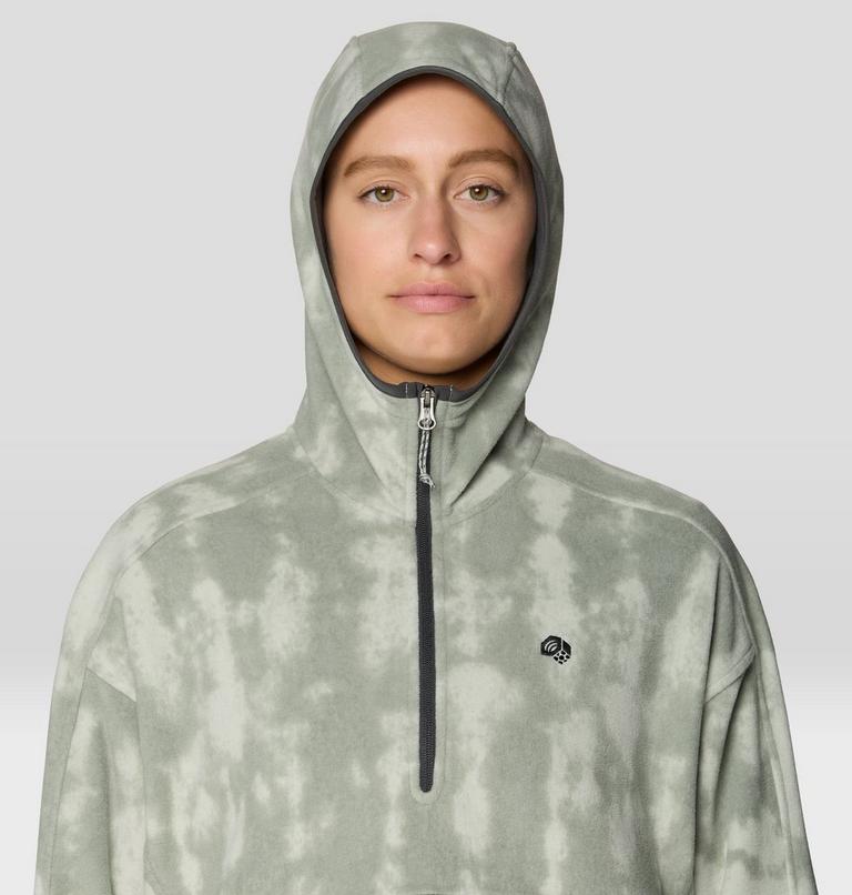 Women's Apr&egrave;s Pro Fleece Hoody, Color: Silt Grey Shadowdye Print, image 4