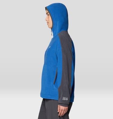 Women's Apr&egrave;s Pro Fleece Hoody, Color: Berry Blue, Shark, image 7