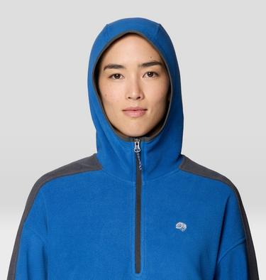 Women's Apr&egrave;s Pro Fleece Hoody, Color: Berry Blue, Shark, image 8