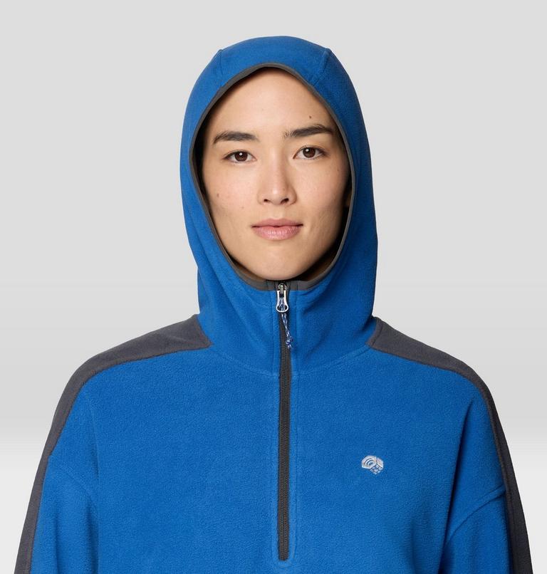 Women's Apr&egrave;s Pro Fleece Hoody, Color: Berry Blue, Shark, image 4