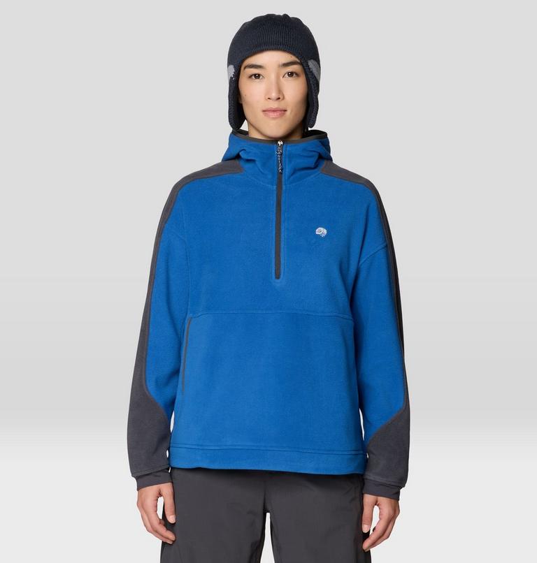 Women's Apr&egrave;s Pro Fleece Hoody, Color: Berry Blue, Shark, image 1