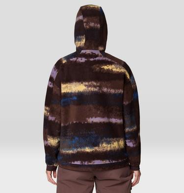 Women's Apr&egrave;s Pro Fleece Hoody, Color: Berry Blue Patchwork Print, image 2